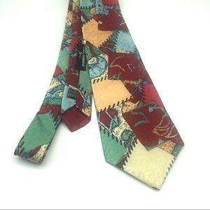 NEW with Tags DOLCE & GABBANA Basics Mens Silk Neck Tie Patchwork Red